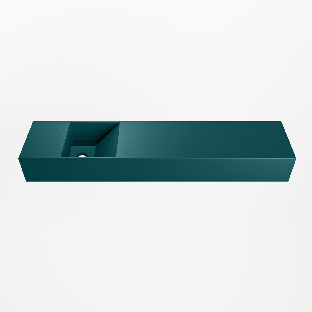MONDIAZ TYNE 100cm fontein solid surface kleur Smag. Positie wastafel links