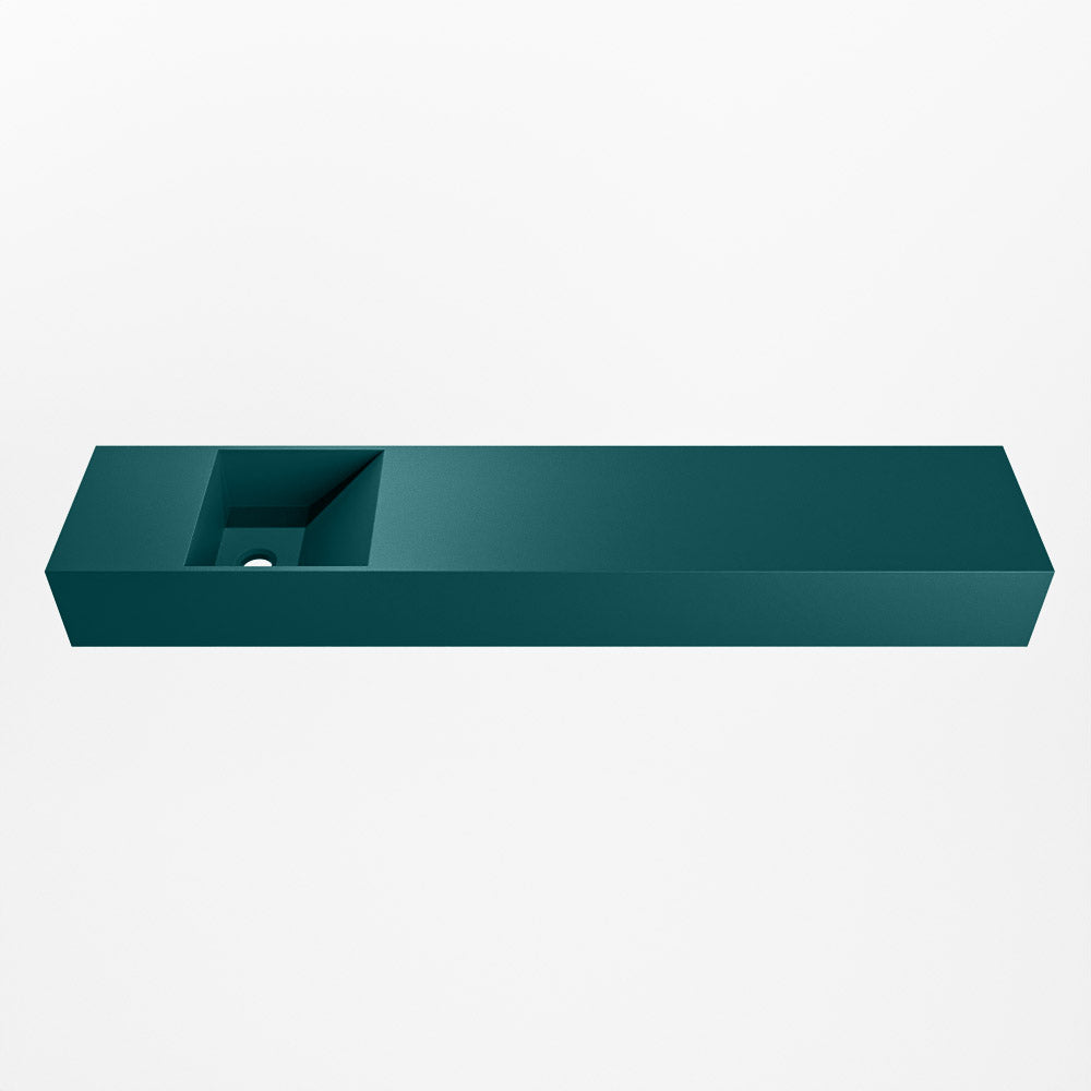 MONDIAZ TYNE 110cm fontein solid surface kleur Smag. Positie wastafel links