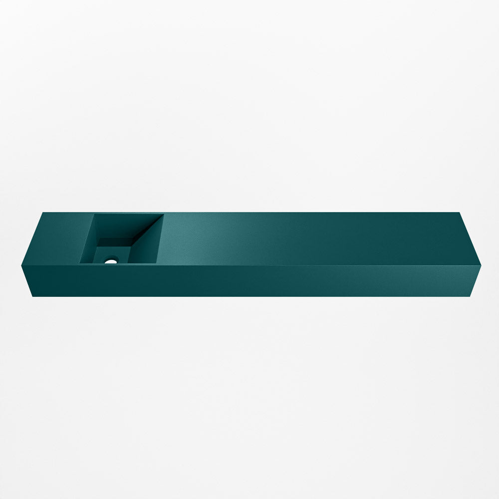 MONDIAZ TYNE 120cm fontein solid surface kleur Smag. Positie wastafel links