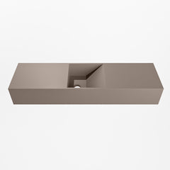 MONDIAZ TYNE 80cm fontein solid surface kleur Smoke. Positie wastafel midden
