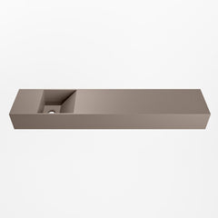 MONDIAZ TYNE 110cm fontein solid surface kleur Smoke. Positie wastafel links
