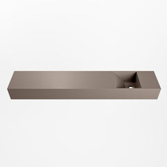 MONDIAZ TYNE 120cm fontein solid surface kleur Smoke. Positie wastafel rechts