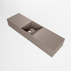 MONDIAZ TYNE 80cm fontein solid surface kleur Smoke. Positie wastafel midden