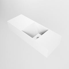 MONDIAZ TYNE 60cm fontein solid surface kleur Talc. Positie wastafel rechts