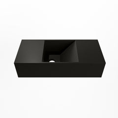 MONDIAZ TYNE 50cm fontein solid surface kleur Urban. Positie wastafel links