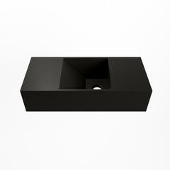 MONDIAZ TYNE 50cm fontein solid surface kleur Urban. Positie wastafel rechts