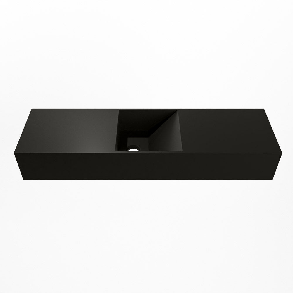 MONDIAZ TYNE 80cm fontein solid surface kleur Urban. Positie wastafel midden