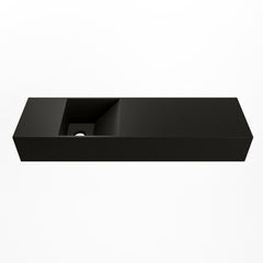 MONDIAZ TYNE 80cm fontein solid surface kleur Urban. Positie wastafel links