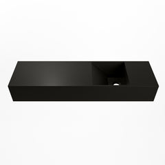 MONDIAZ TYNE 80cm fontein solid surface kleur Urban. Positie wastafel rechts