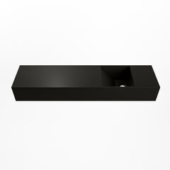 MONDIAZ TYNE 90cm fontein solid surface kleur Urban. Positie wastafel rechts