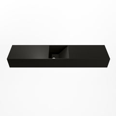 MONDIAZ TYNE 100cm fontein solid surface kleur Urban. Positie wastafel midden