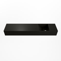 MONDIAZ TYNE 100cm fontein solid surface kleur Urban. Positie wastafel rechts