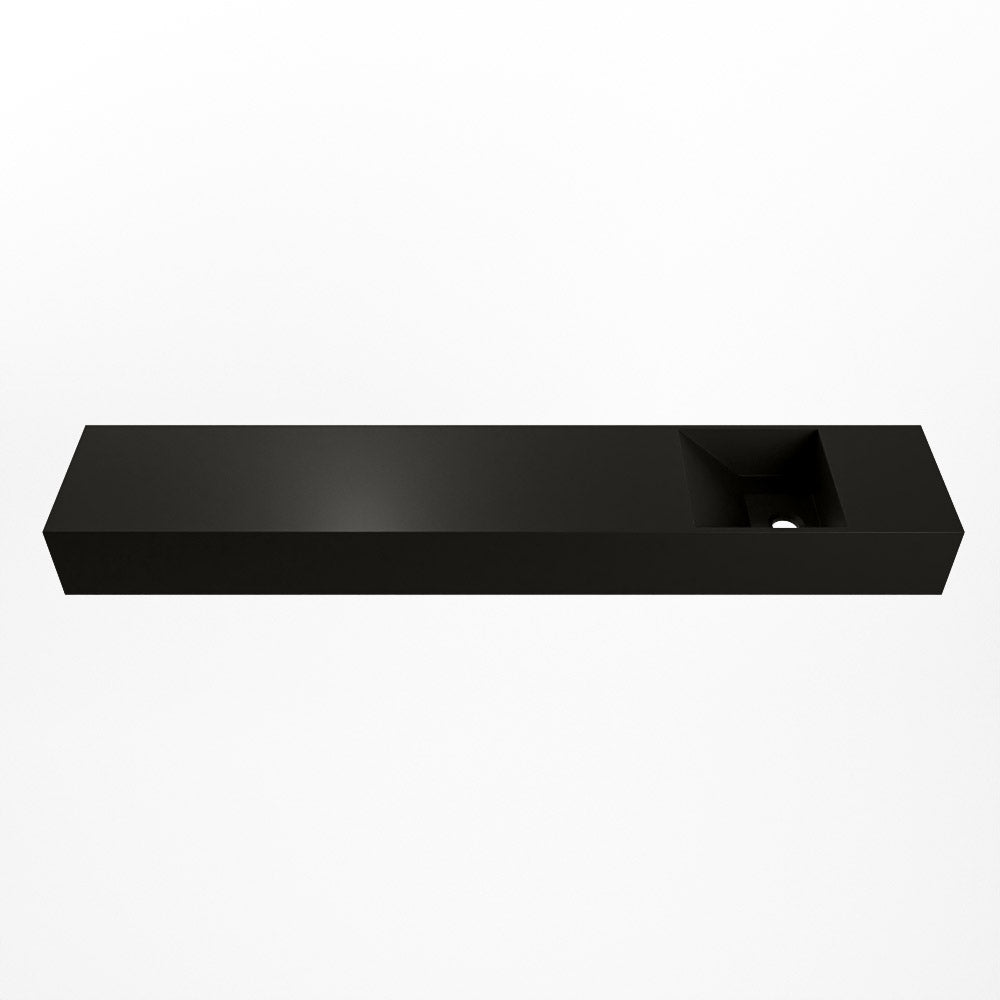 MONDIAZ TYNE 120cm fontein solid surface kleur Urban. Positie wastafel rechts