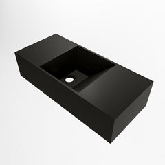 MONDIAZ TYNE 50cm fontein solid surface kleur Urban. Positie wastafel links