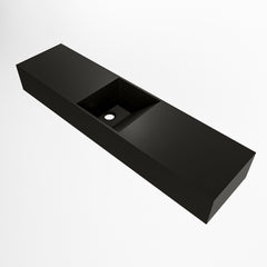 MONDIAZ TYNE 90cm fontein solid surface kleur Urban. Positie wastafel midden