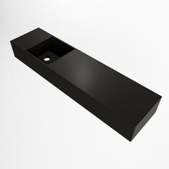 MONDIAZ TYNE 90cm fontein solid surface kleur Urban. Positie wastafel links