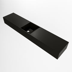 MONDIAZ TYNE 110cm fontein solid surface kleur Urban. Positie wastafel midden