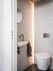 The Mosaic Factory GM01 Amsterdam Ultra Wit Zachtkorrelig - glas mozaïektegel 2x2cm