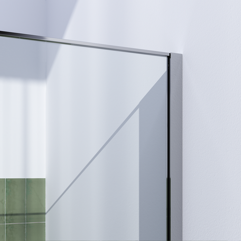 BRAUER Chrome Frame Inloopdouche - helder glas - 100x200 - muurprofiel - lijst rondom