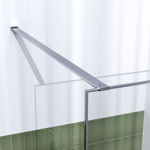 BRAUER Brushed Frame Inloopdouche set 1 helder glas 100x200 met muurprofiel en lijst rondom RVS-kleurig geborsteld GS-ILMP1H100200NG