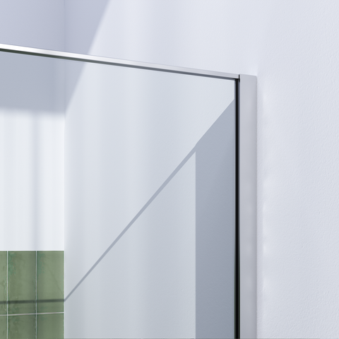 BRAUER Brushed Frame Inloopdouche set 1 helder glas 100x200 met muurprofiel en lijst rondom RVS-kleurig geborsteld GS-ILMP1H100200NG