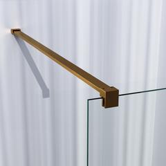 BRAUER Gold Season Inloopdouche set 1 helder glas 60x200 met muurprofiel goud geborsteld GS-ISMP1H60200GG