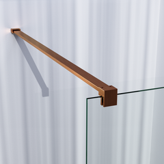 BRAUER Copper Season Inloopdouche set 1 helder glas 60x200 met muurprofiel koper geborsteld GS-ISMP1H60200GK