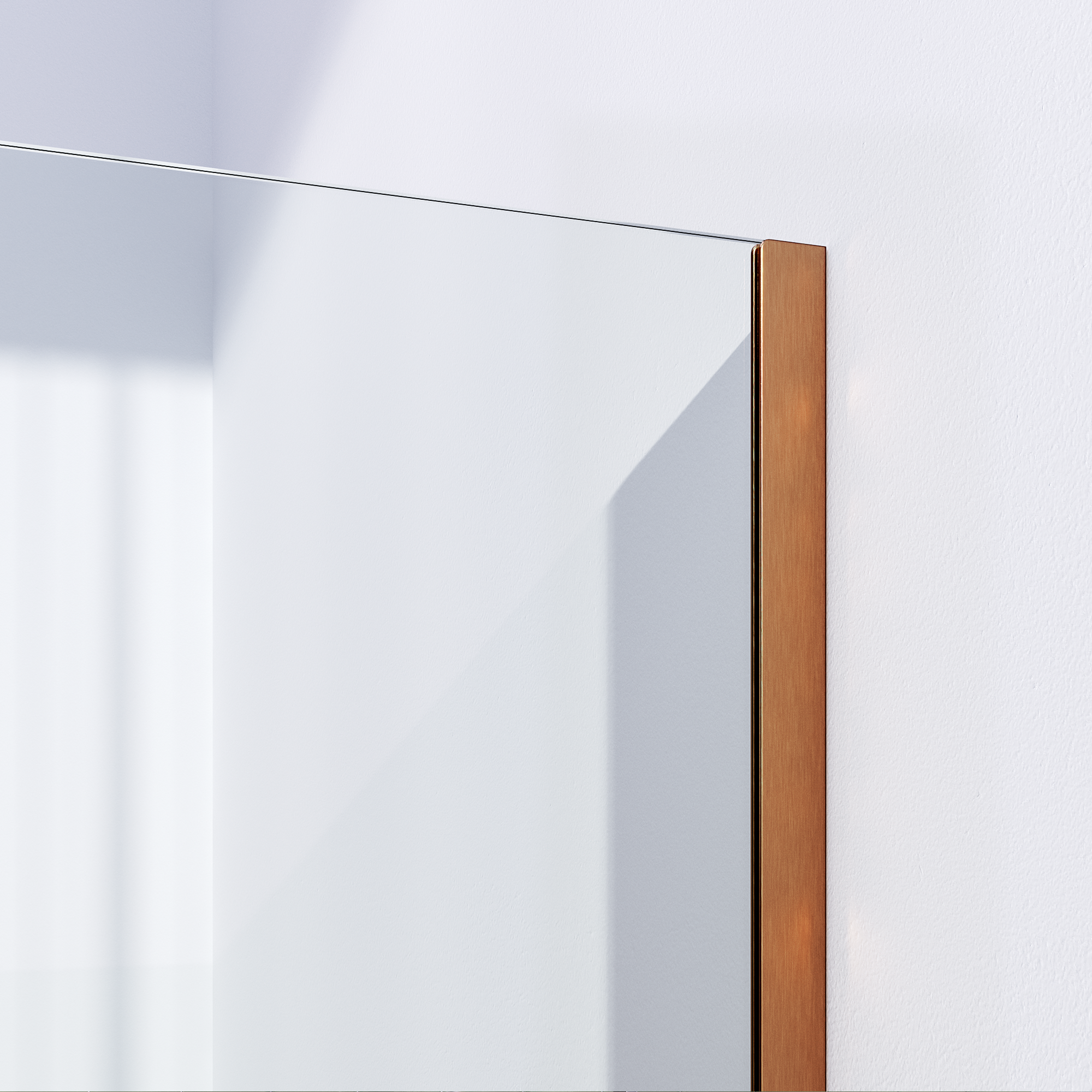 BRAUER Copper Season Inloopdouche set 1 helder glas 60x200 met muurprofiel koper geborsteld GS-ISMP1H60200GK