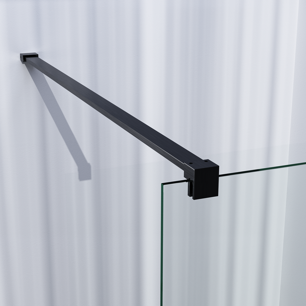 BRAUER Gunmetal Season Inloopdouche set 1 helder glas 60x200 met muurprofiel gunmetal geborsteld GS-ISMP1H60200GM