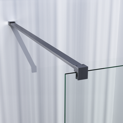BRAUER Brushed Season Inloopdouche set 1 helder glas 60x200 met muurprofiel RVS-kleurig geborsteld GS-ISMP1H60200NG