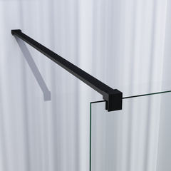 BRAUER Black Season Inloopdouche set 1 helder glas 60x200 met muurprofiel mat zwart GS-ISMP1H60200S