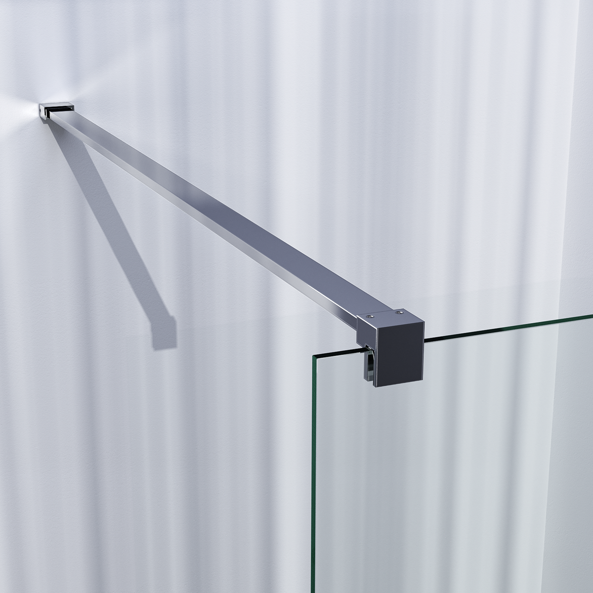 BRAUER Chrome Season Inloopdouche set 1 helder glas 80x200 met muurprofiel chroom GS-ISMP1H80200CE
