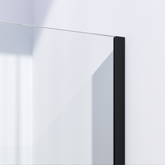 BRAUER Black Season Inloopdouche set 1 helder glas 80x200 met muurprofiel mat zwart GS-ISMP1H80200S