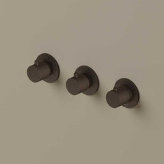 Hotbath Guy Diamond GY7067DEXT afbouwdeel voor inbouwthermostaat met 2 stopkranen - Geborsteld Nikkel