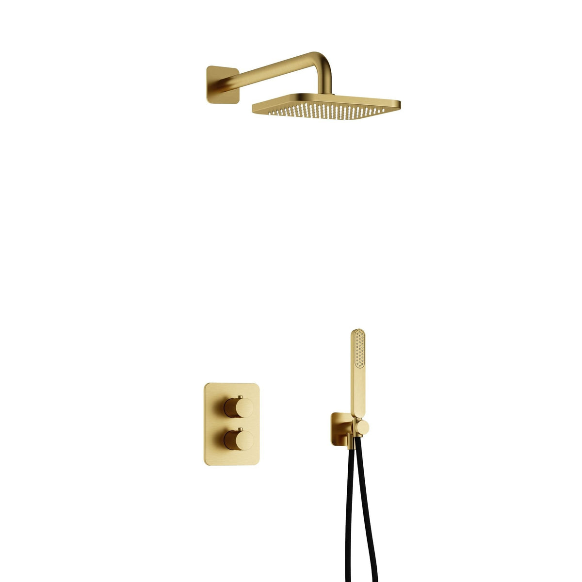 Hotbath Gal IBS40A inbouw doucheset met 2-weg stop-omstel - Geborsteld Messing PVD