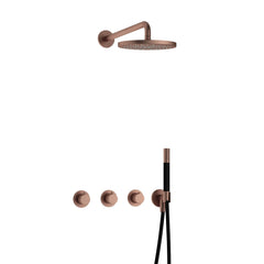 Hotbath Cobber IBS70 Regendoucheset inbouw - 38.5cm wandarm - 20cm ronde hoofddouche - staafhanddouche