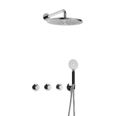 Hotbath Cobber IBS70 inbouw doucheset - 2 stopkranen - 30 cm ronde hoofdouche - ronde handdouche