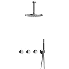 Hotbath Cobber IBS70 inbouw doucheset - staafhanddouche - 30cm hoofddouche - 15cm plafondbuis - wandhouder - Chroom