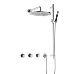 Hotbath Cobber IBS70 inbouw doucheset - staafhanddouche - 30cm hoofddouche - wandarm - glijstang - Chroom
