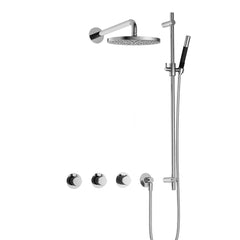 Hotbath Cobber IBS70 inbouw doucheset - staafhanddouche - 20cm hoofddouche - wandarm - glijstang - Chroom