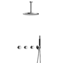 Hotbath Cobber X IBSX70 inbouw doucheset - staafhanddouche - 30cm hoofddouche - 15cm plafondbuis - wandhouder - Chroom