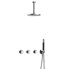Hotbath Cobber X IBSX70 inbouw doucheset - staafhanddouche - 20cm hoofddouche - 15cm plafondbuis - wandhouder - Chroom