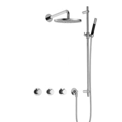 Hotbath Cobber X IBSX70 inbouw doucheset - staafhanddouche - 20cm hoofddouche - wandarm - glijstang - Chroom