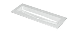Ink Aspekt meubelwastafel centraal 120x45cm - 1 kraangat - Porselein - Glans Wit - 0207031