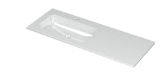 Ink Aspekt meubelwastafel links 120x45cm - 1 kraangat - Porselein - Glans Wit - 0207036