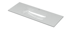 Ink Aspekt meubelwastafel midden 120x45cm - 1 kraangat - Porselein - Glans Wit - 0207034