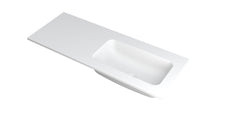Ink Faktor Wastafel polystone rechts zonder kraangat - Mat Wit - 120x45x1,5cm - 3407227