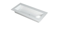 Ink Kraft meubelwastafel 100x45cm - zonder kraangat - Polystone - Glans Wit - 3417220
