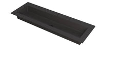 Ink Kraft meubelwastafel 140x45cm - zonder kraangat - Quartz zwart - 3417283