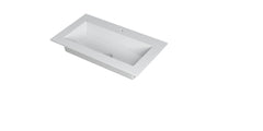 Ink Kraft meubelwastafel 80x45cm - 1 kraangat - Polystone - Mat Wit - 3417321